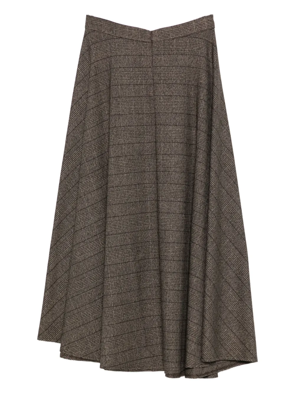 Cenere GB Plaid A-line skirt - Bruin
