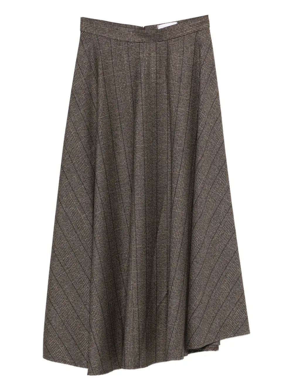Cenere GB Plaid A-line skirt - Marrone