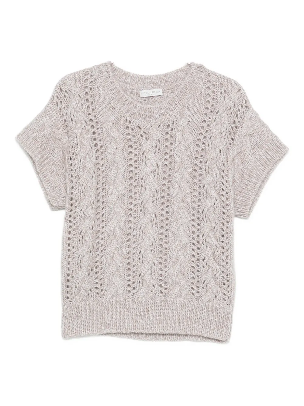 Le Tricot Perugia Cable-knit Jumper In Neutral
