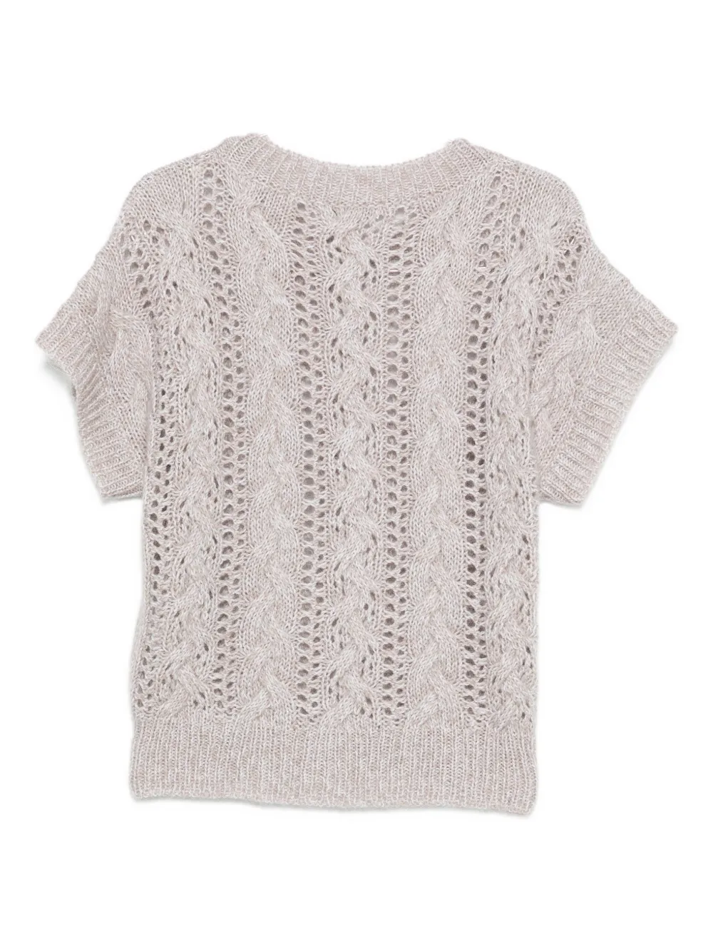 Le Tricot Perugia Cable-knit Jumper In Neutral