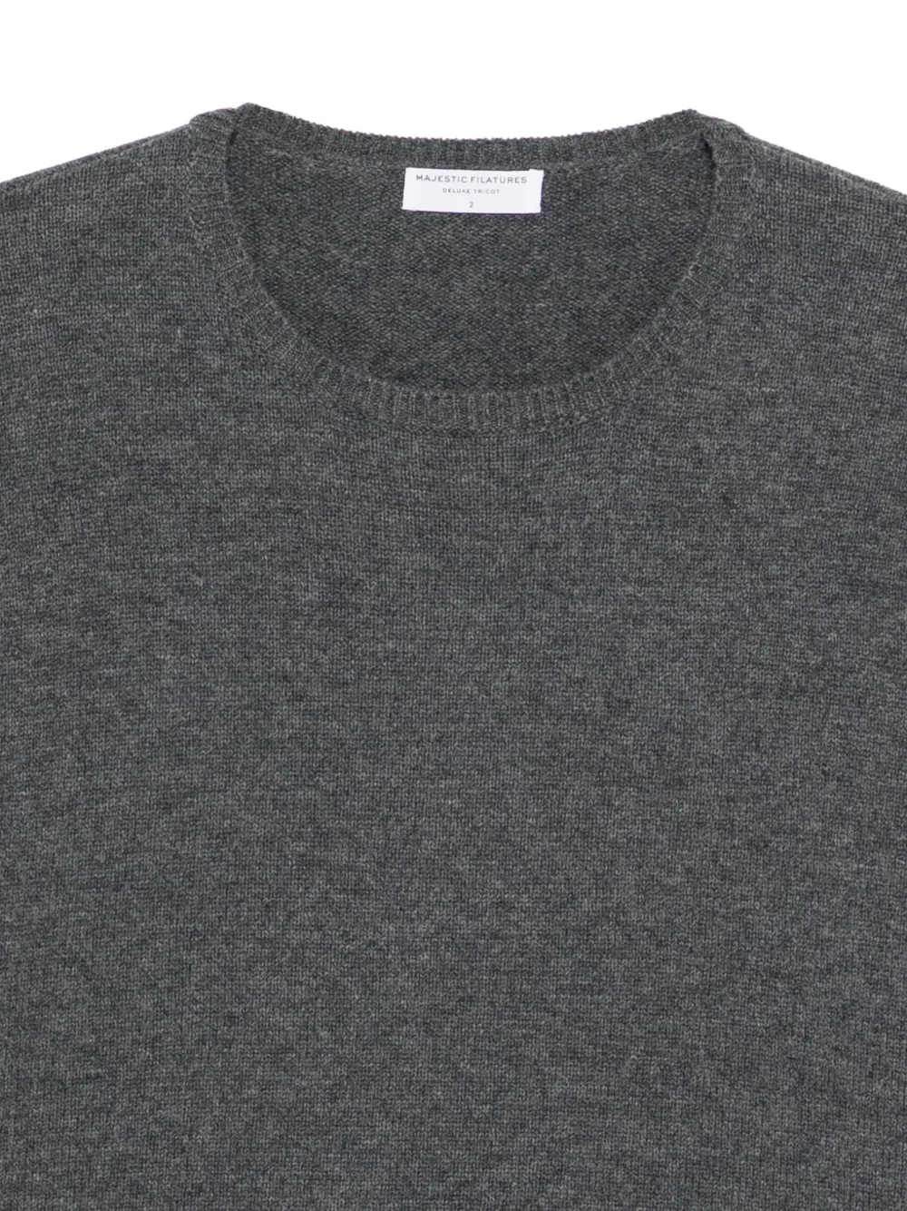 Majestic Filatures Gebreid T-shirt Grijs