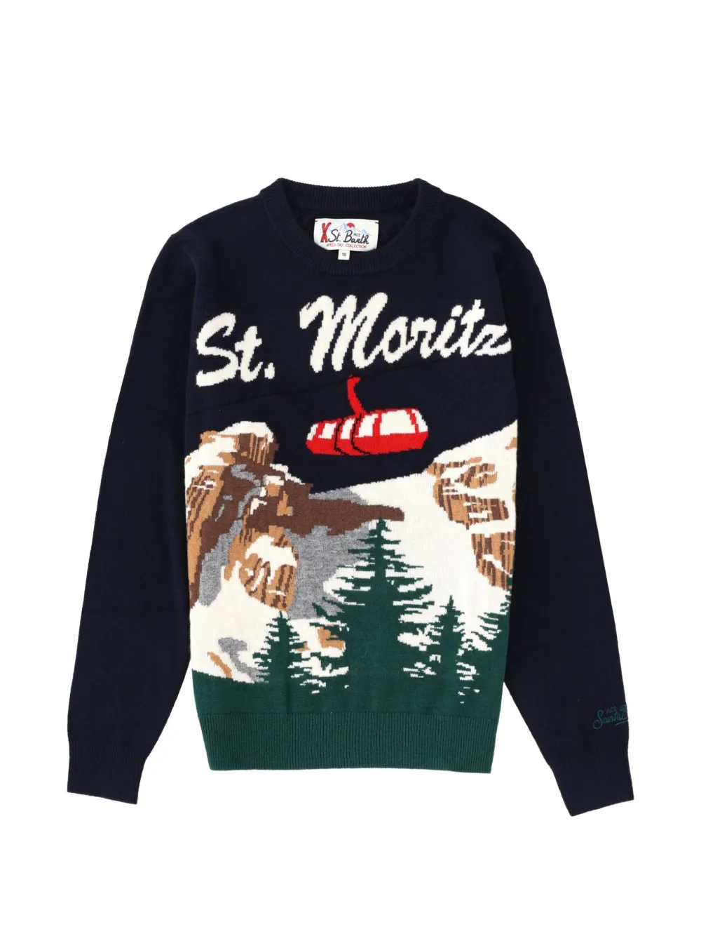 MC2 Saint Barth Kids St. Moritz intarsia-knit sweater Blauw