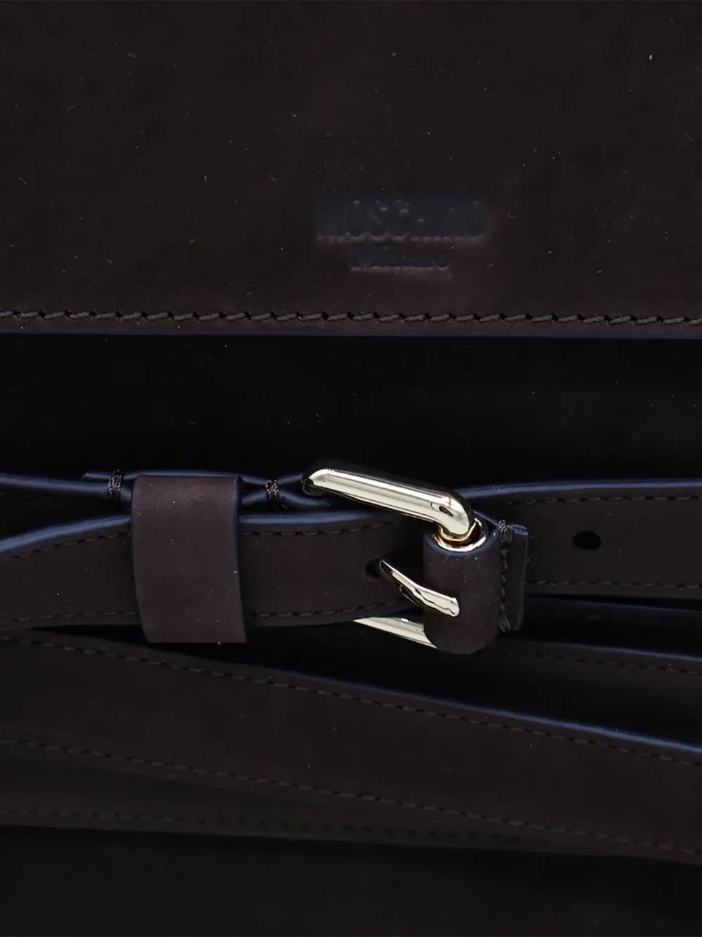 Moschino Shopper met gesp Bruin