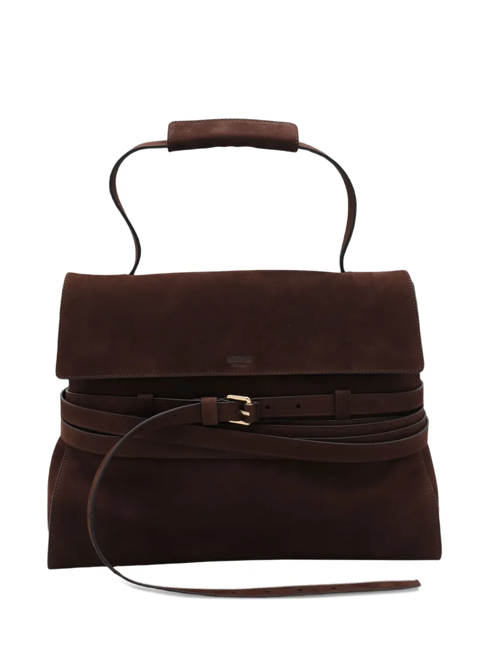 Moschino buckle-detail tote bag - Marrone