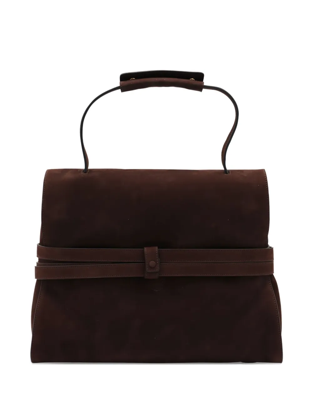 Moschino buckle-detail tote bag - Bruin