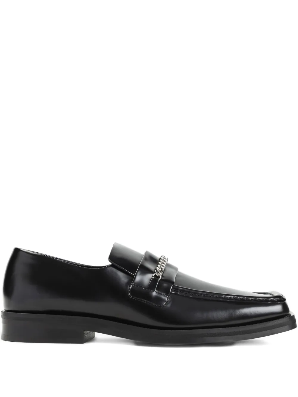 Martine Rose patent-leather loafers Black