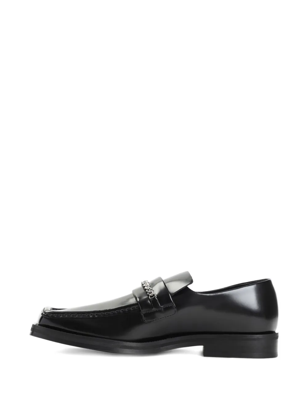Martine Rose patent-leather loafers Black