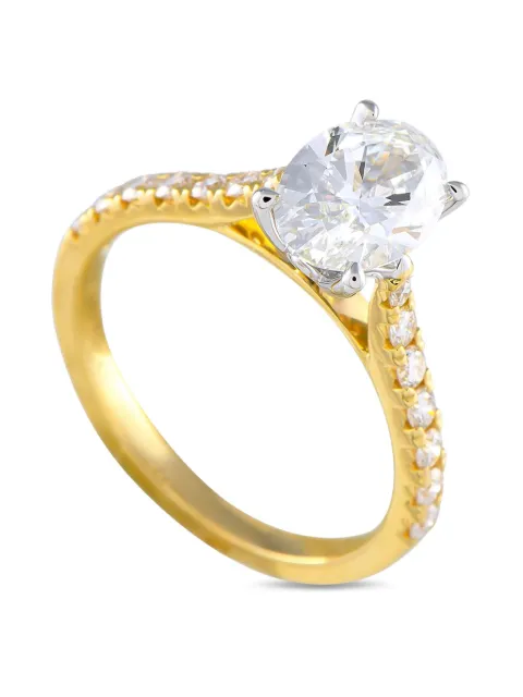 LB Exclusive 14K yellow gold diamond ring