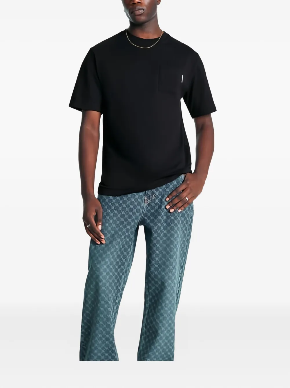Daily Paper monogram-print jeans - Blauw