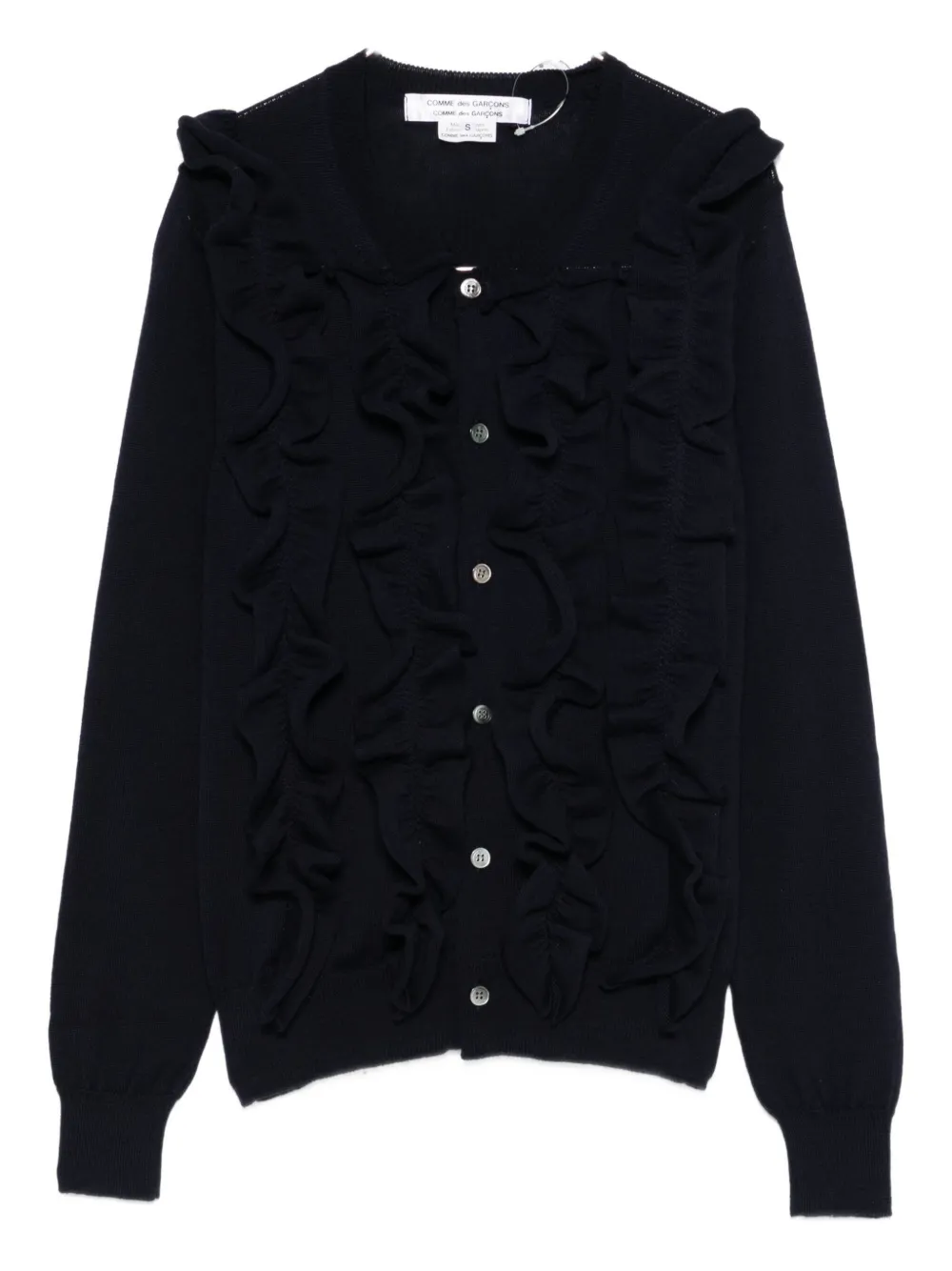 Comme Des Garçons Wool Cardigan In Blue