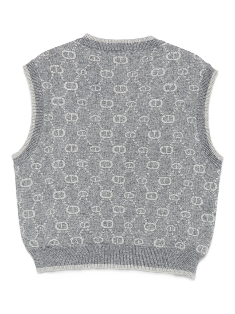 TWINSET Kids 252GJ3023 12796 GRIGIO MEDIO MICRO LOGO GRIGIO CHIARO | Girls Jumpers & Knitwear | Image 2