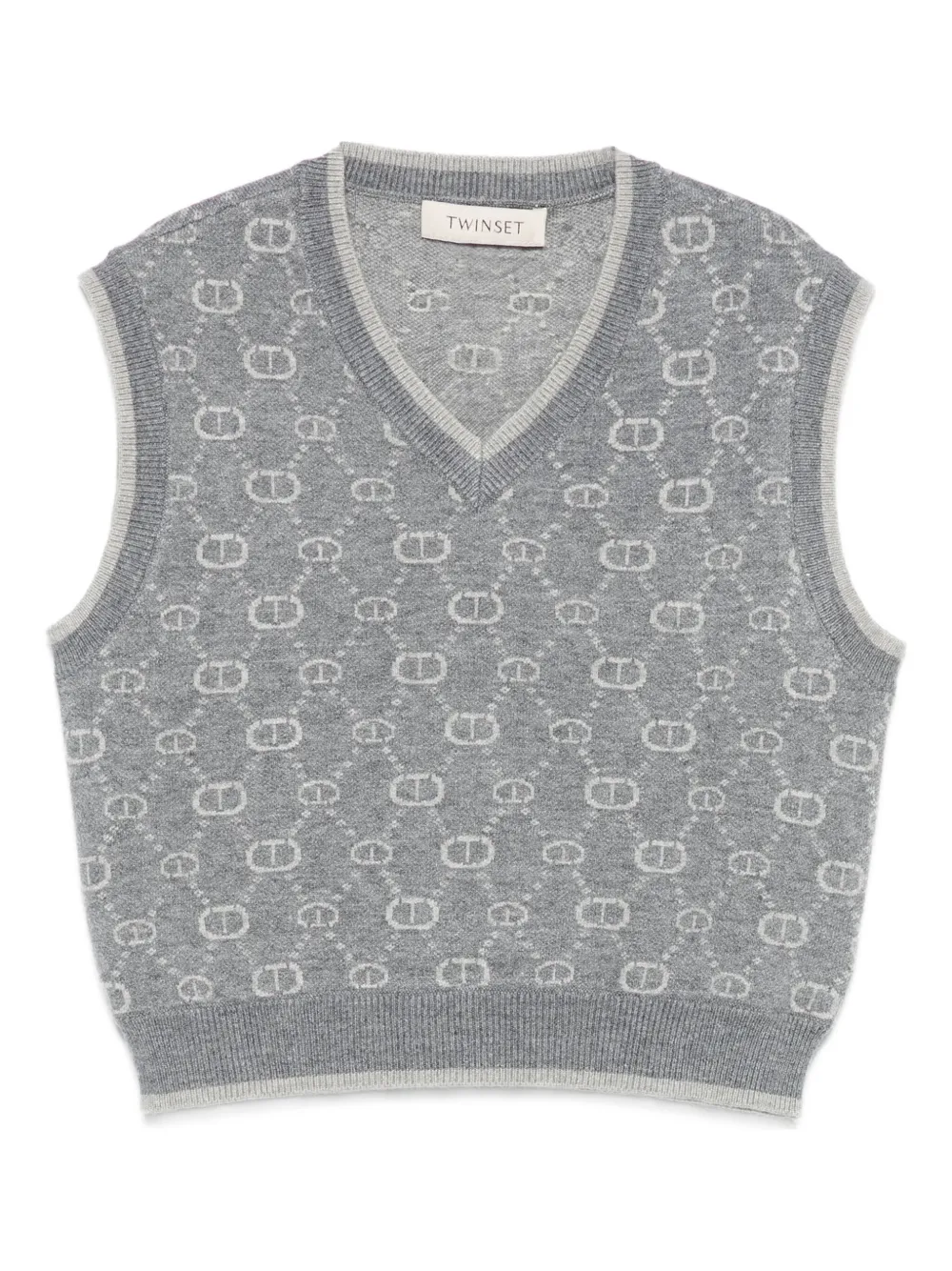 TWINSET Kids 252GJ3023 12796 GRIGIO MEDIO MICRO LOGO GRIGIO CHIARO | Grey | Image 1