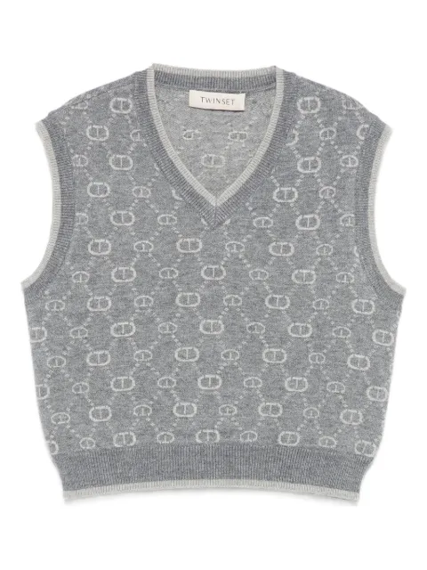 TWINSET Kids 252GJ3023 12796 GRIGIO MEDIO MICRO LOGO GRIGIO CHIARO