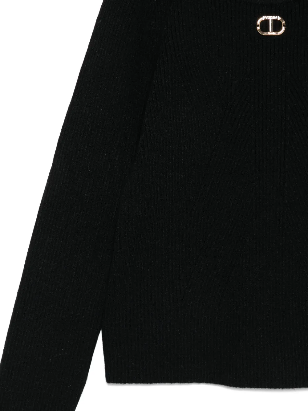 Twinset Logo-plaque Jumper In Black