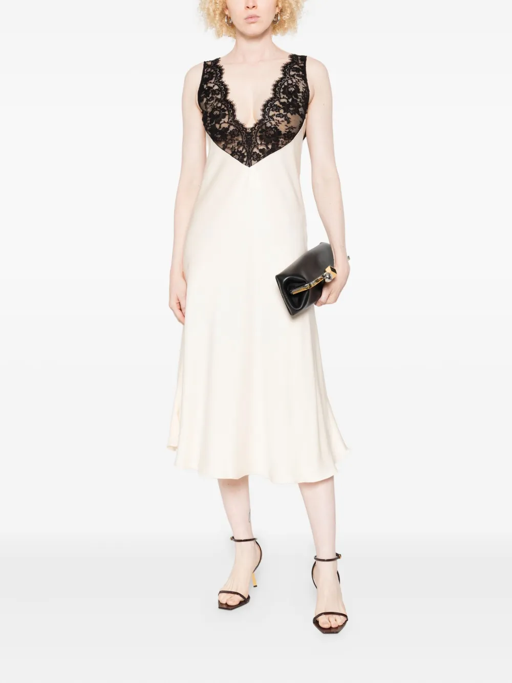 CHB CHRISTIAN BOARO lace-insert slip dress | Evening Dresses | Image 2