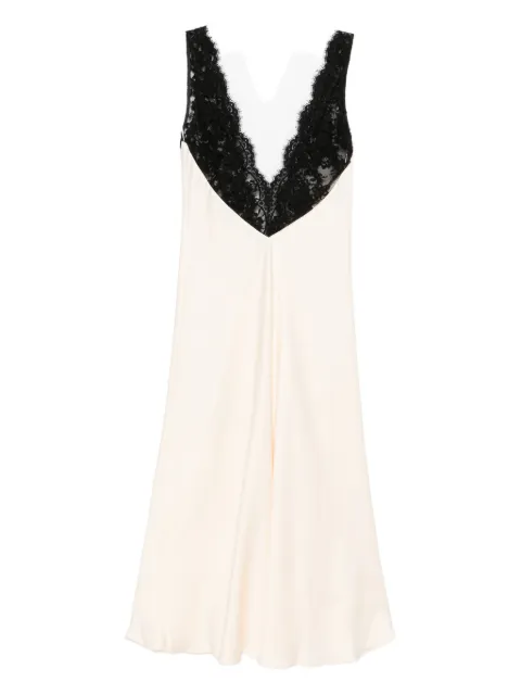 CHB CHRISTIAN BOARO lace-insert slip dress