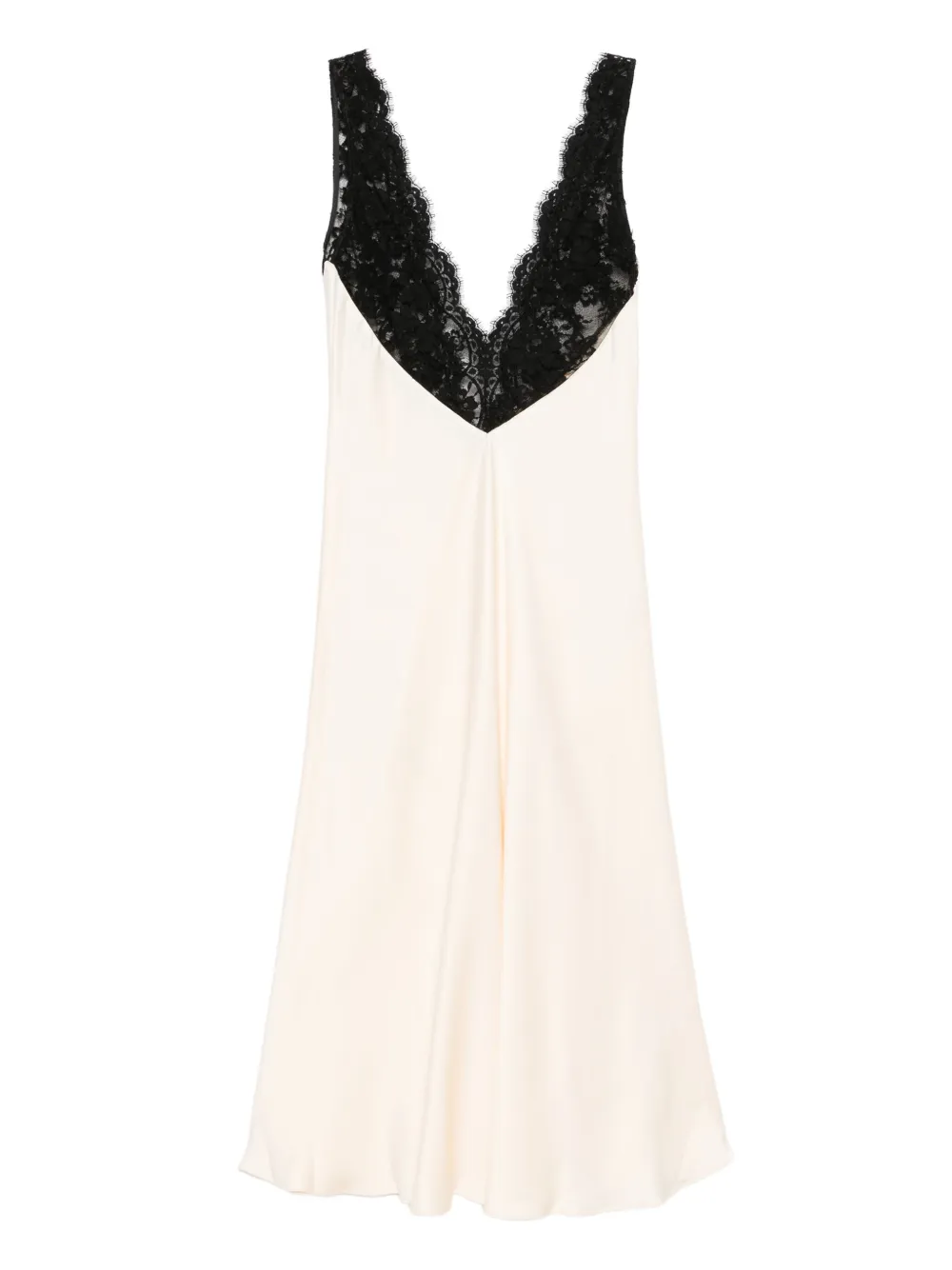CHB CHRISTIAN BOARO lace-insert slip dress - ホワイト CHB CHRISTIAN BOARO lace-insert slip dress - ホワイト