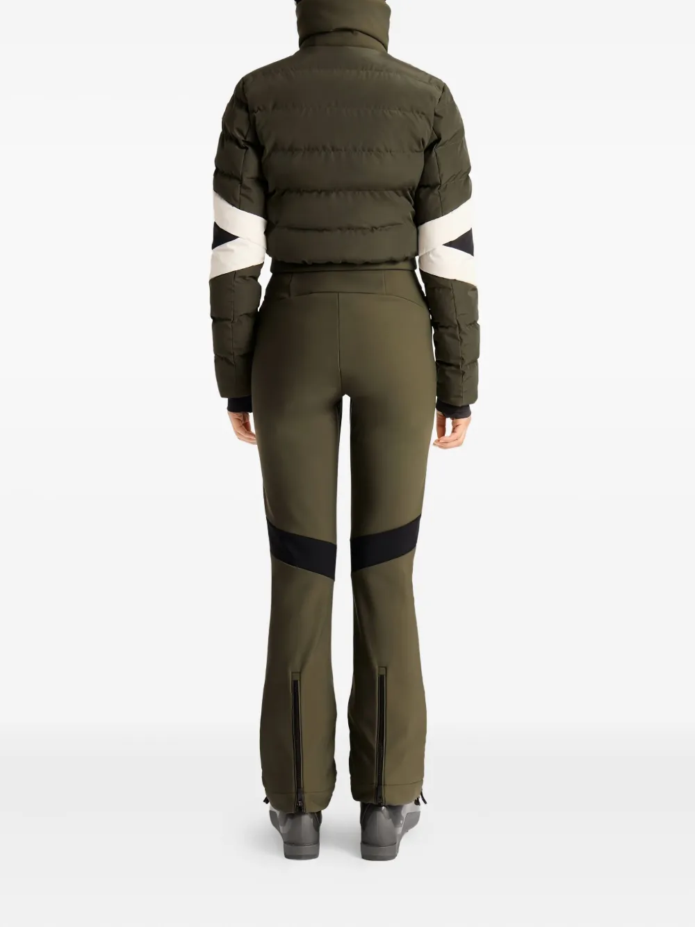 Fusalp Quilted Panelled Ski Jumpsuit In Green