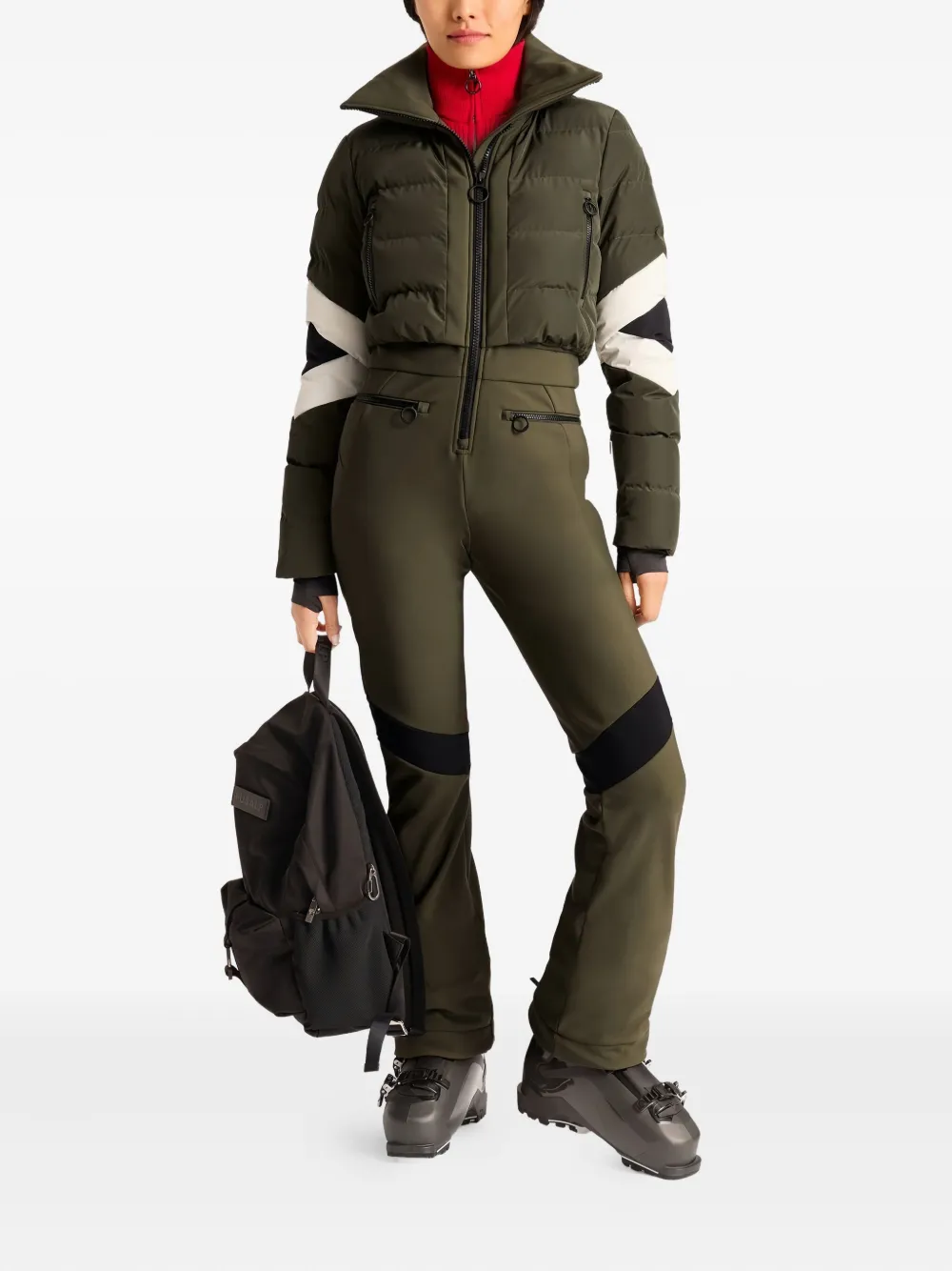 Fusalp quilted panelled ski jumpsuit - Groen
