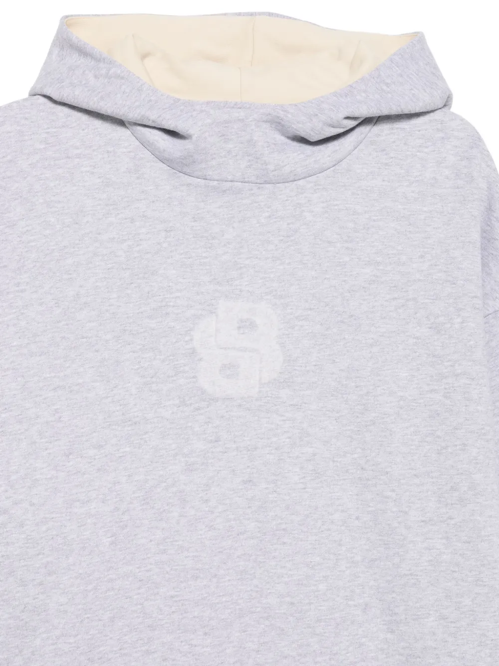 Hugo Boss Cotton Hoodie In Gray