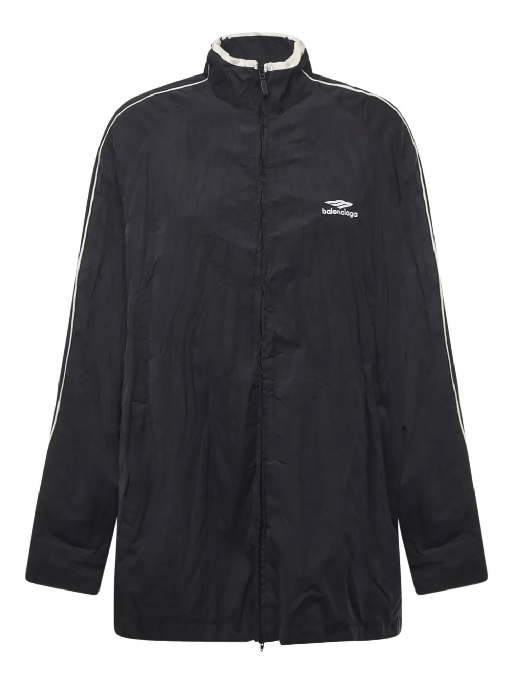 Balenciaga logo-embroidered piped jacket | Black | Image 1