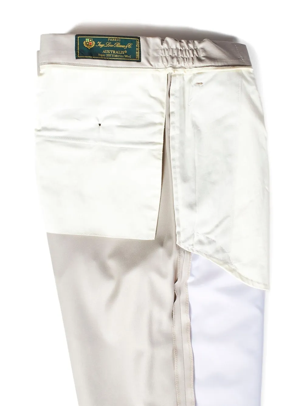 Franzese Collection Tailored Beige Trousers In High-quality Loro Piana Fabric In Neutral