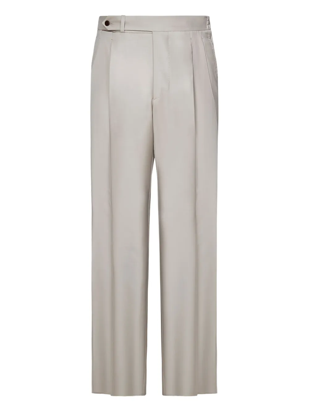 Franzese Collection Tailored Beige Trousers In High-quality Loro Piana Fabric In Neutral