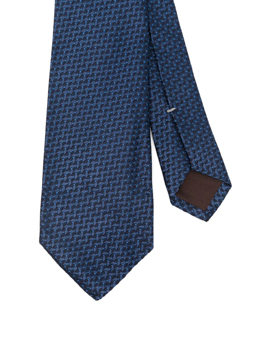 Canali Patterned Tie In Blue