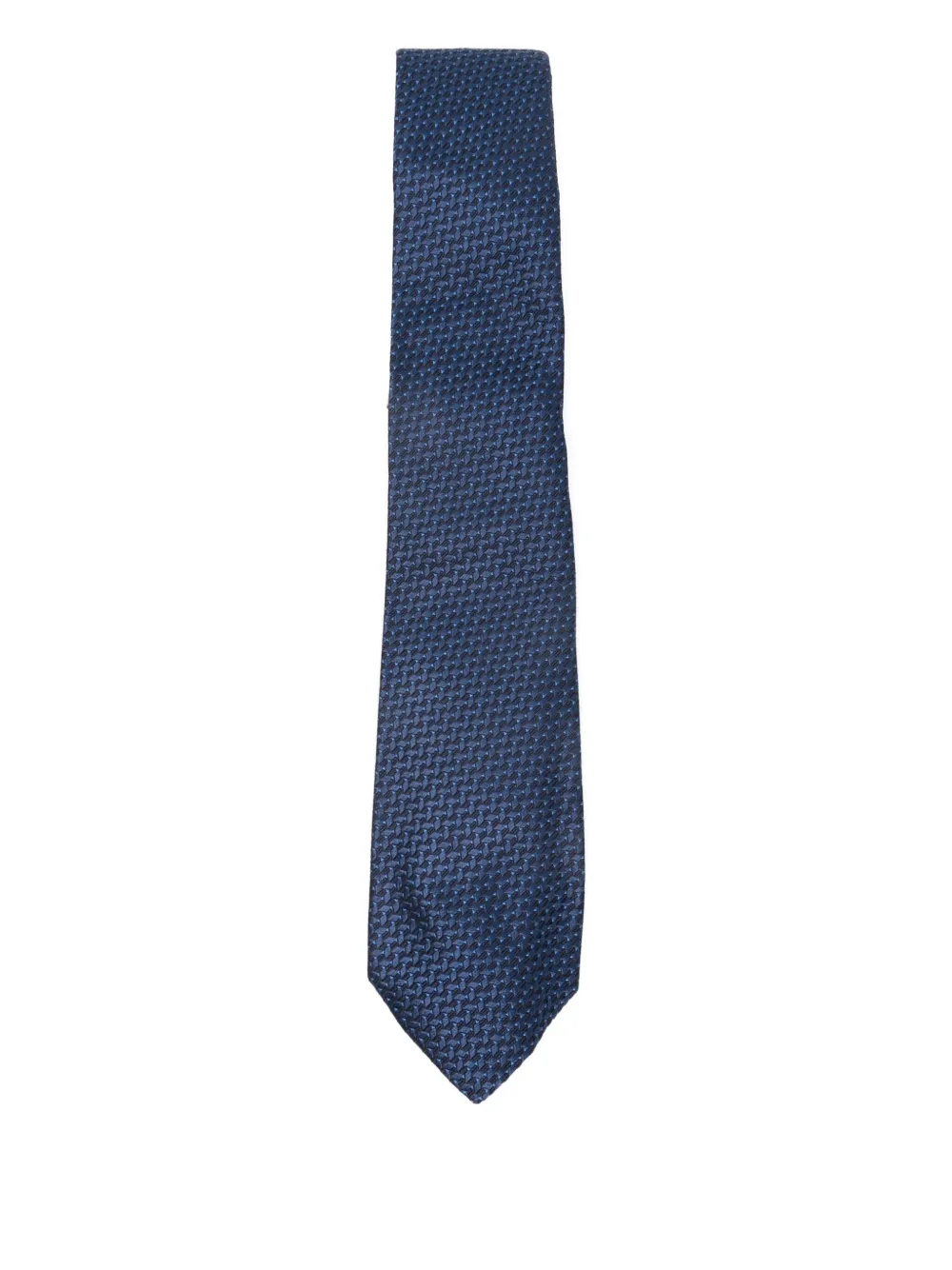 Canali Patterned Tie In Blue