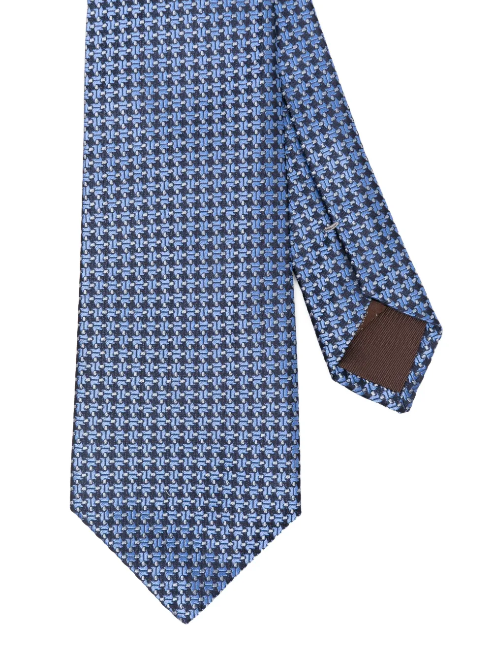 Canali Patterned Tie In Blue