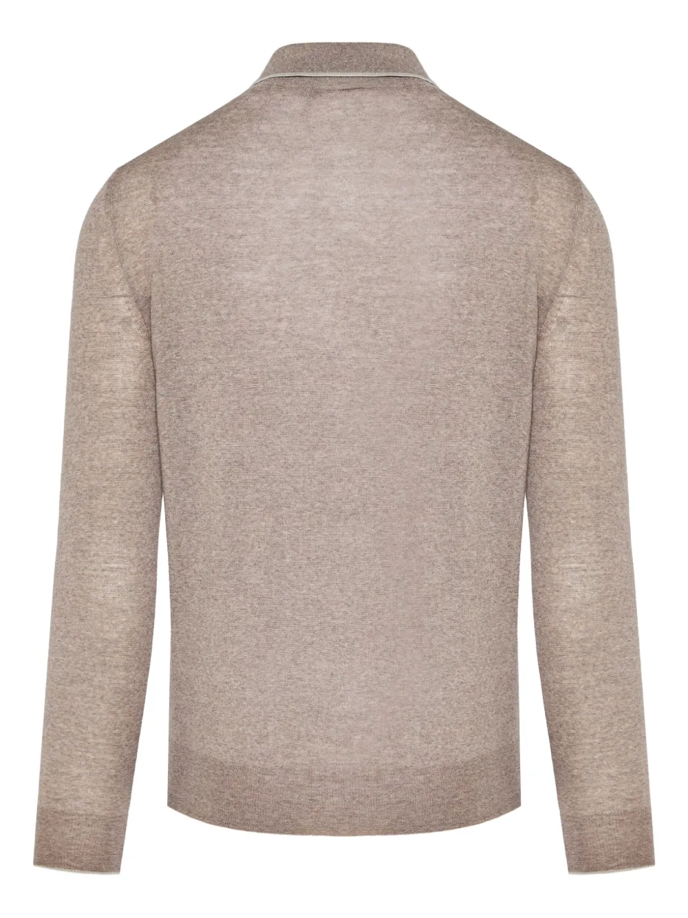Canali long sleeve polo shirt - Bruin