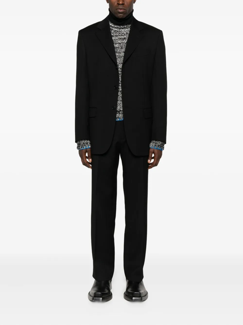 Sunflower Single-breasted Notched-lapel Jacket In Black