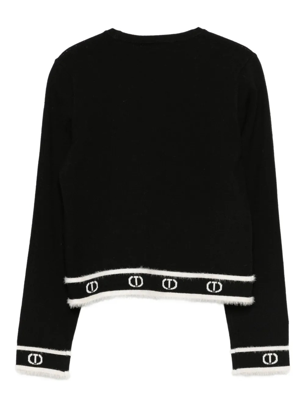 TWINSET Kids Trui met knoopdetail Zwart