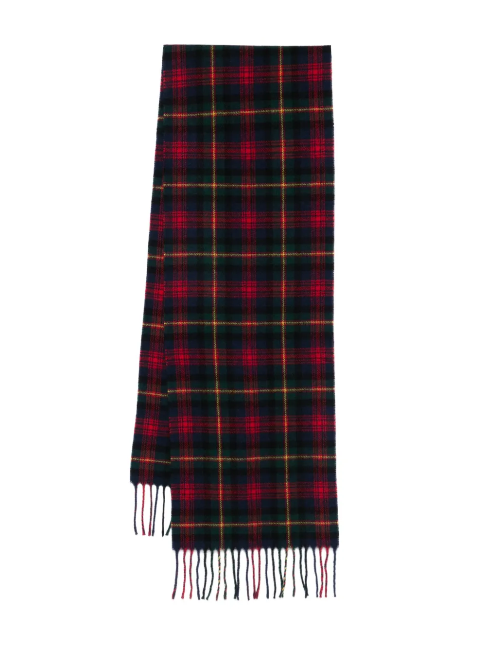 Polo Ralph Lauren tartan-pattern fringed scarf | Red | Image 1