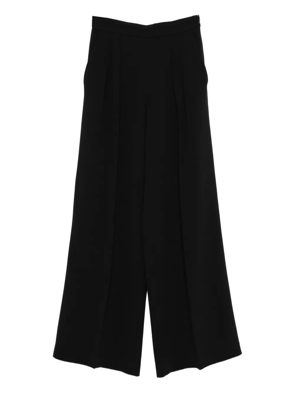 Twinset Pleated Wide-leg Trousers In Black