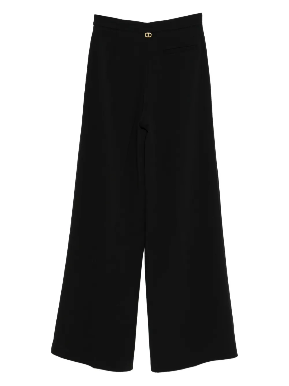 TWINSET pleated wide-leg trousers - Zwart