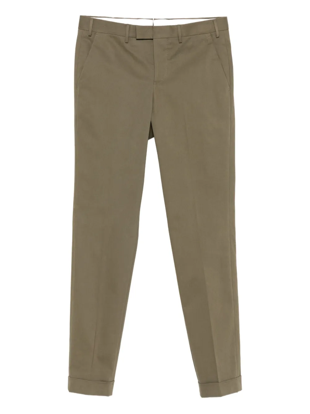 Pt Torino Tapered Chino Trousers In Brown