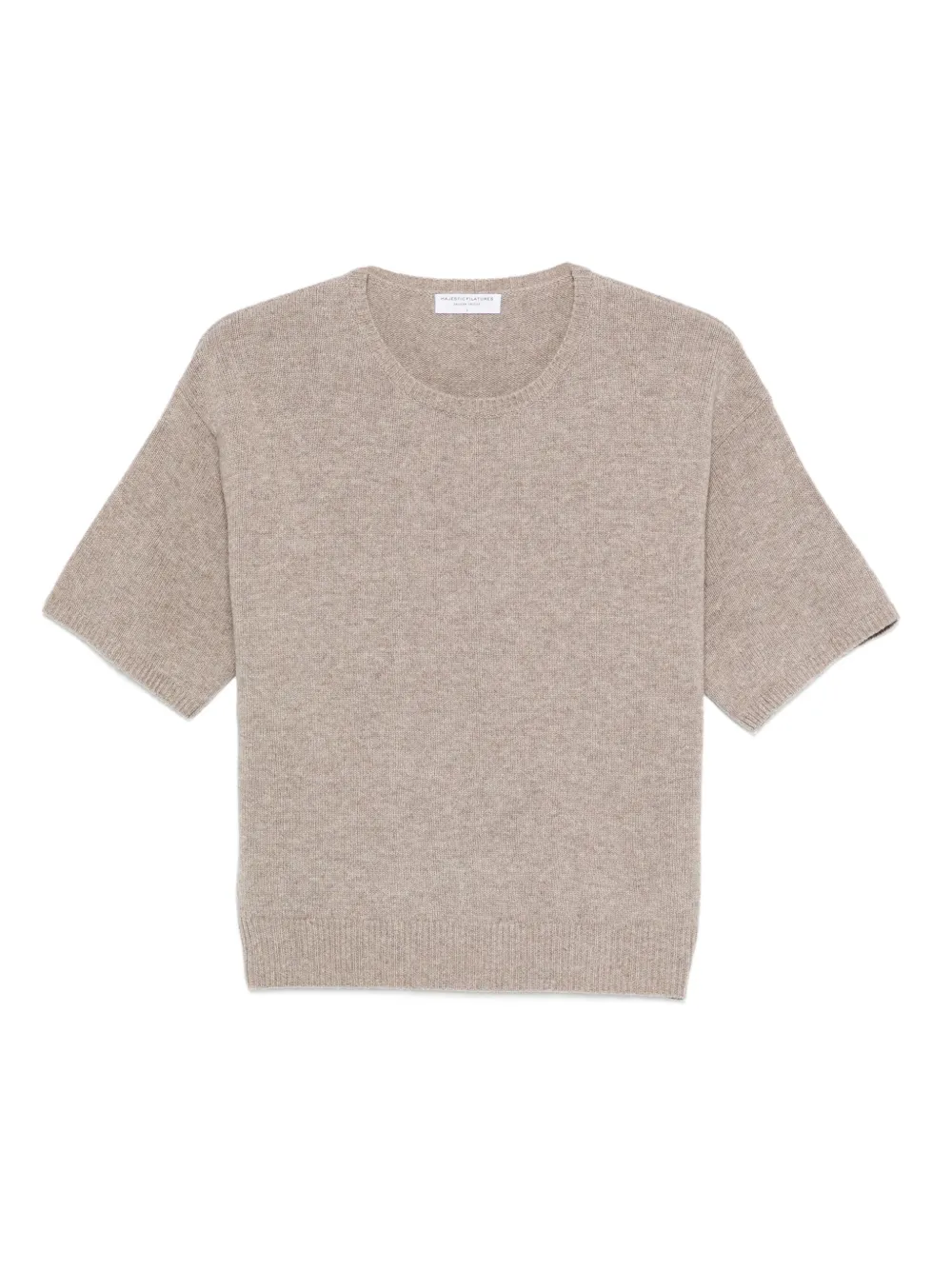 Majestic Filatures short-sleeve knitted T-shirt | Neutrals | Image 1