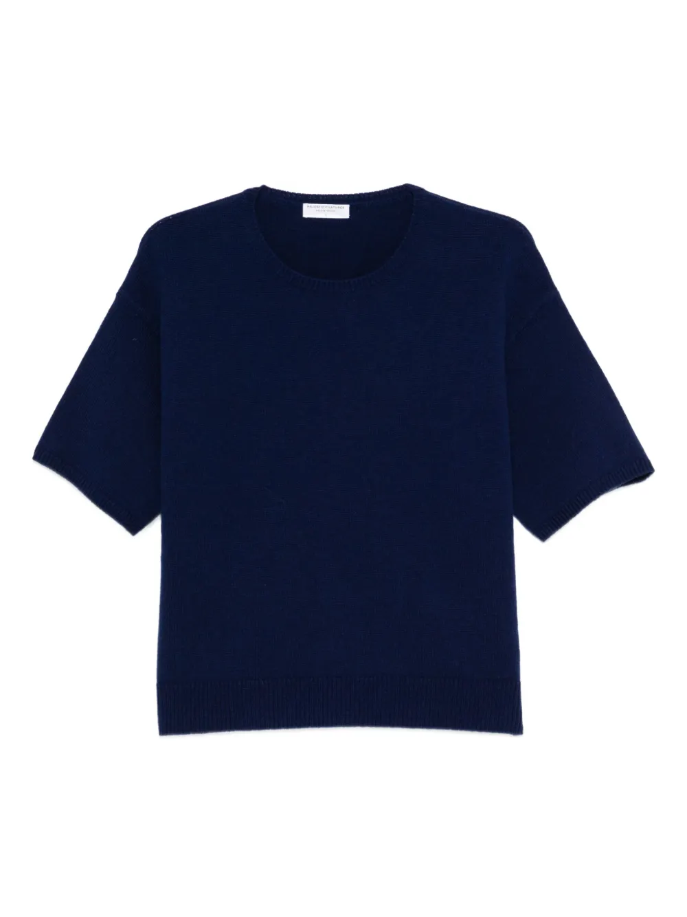 Majestic Filatures short-sleeve knitted T-shirt | Blue | Image 1