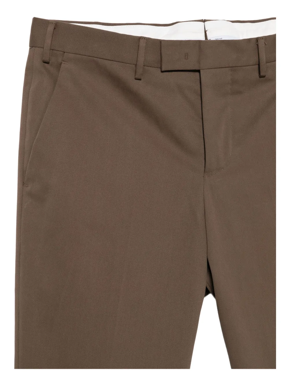 Pt Torino Tapered Chino Trousers In Brown