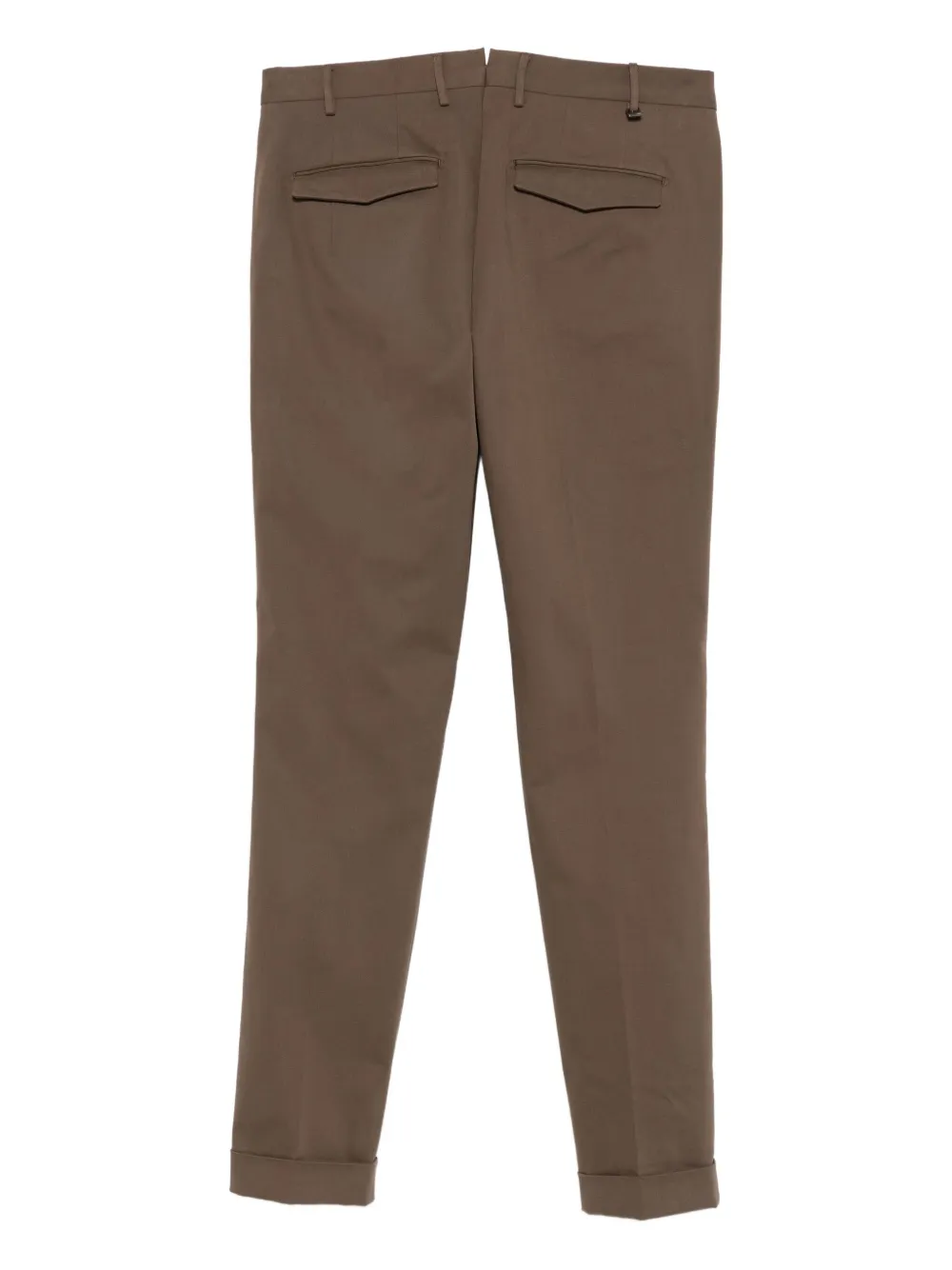 Pt Torino Tapered Chino Trousers In Brown