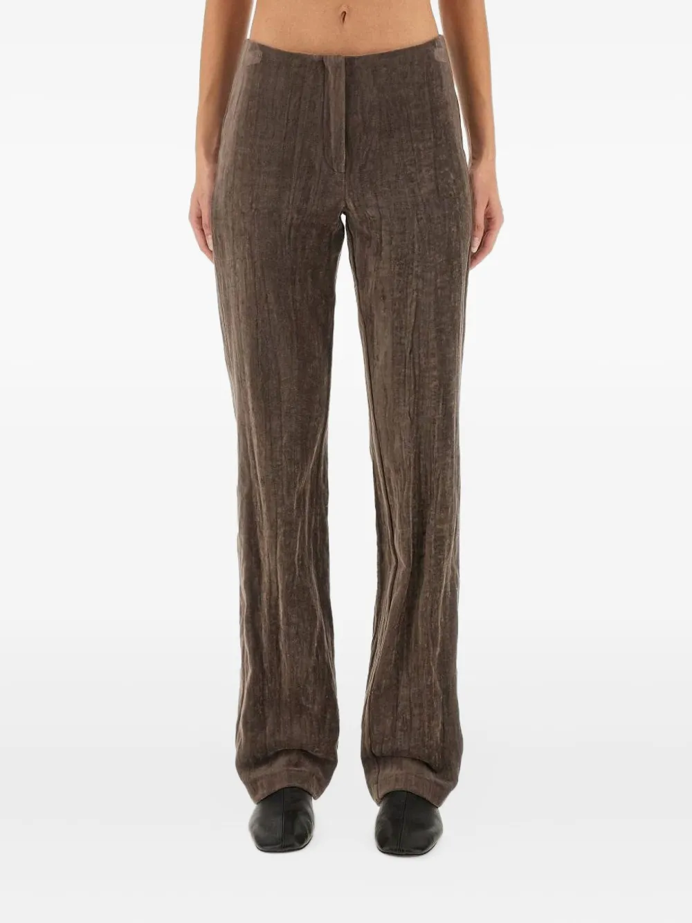 Alysi textured trousers | Brown | Image 1