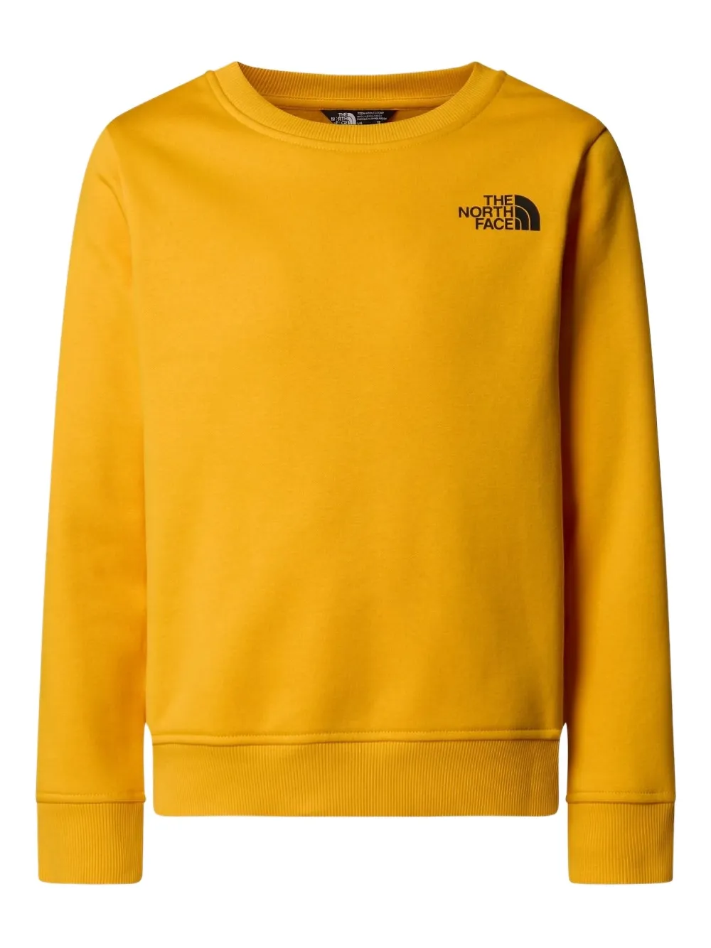 The North Face Kids logo crew-neck sweatshirt - イエロー The North Face Kids logo crew-neck sweatshirt - イエロー