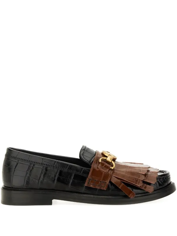 Moschino Coin-embellishment Loafers in Black