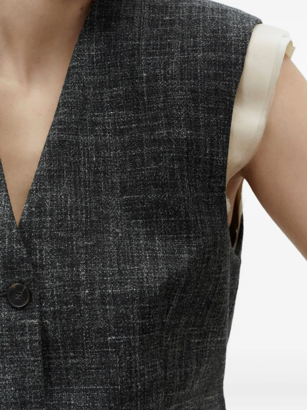 Alysi Buttoned V-neck Waistcoat In Blue