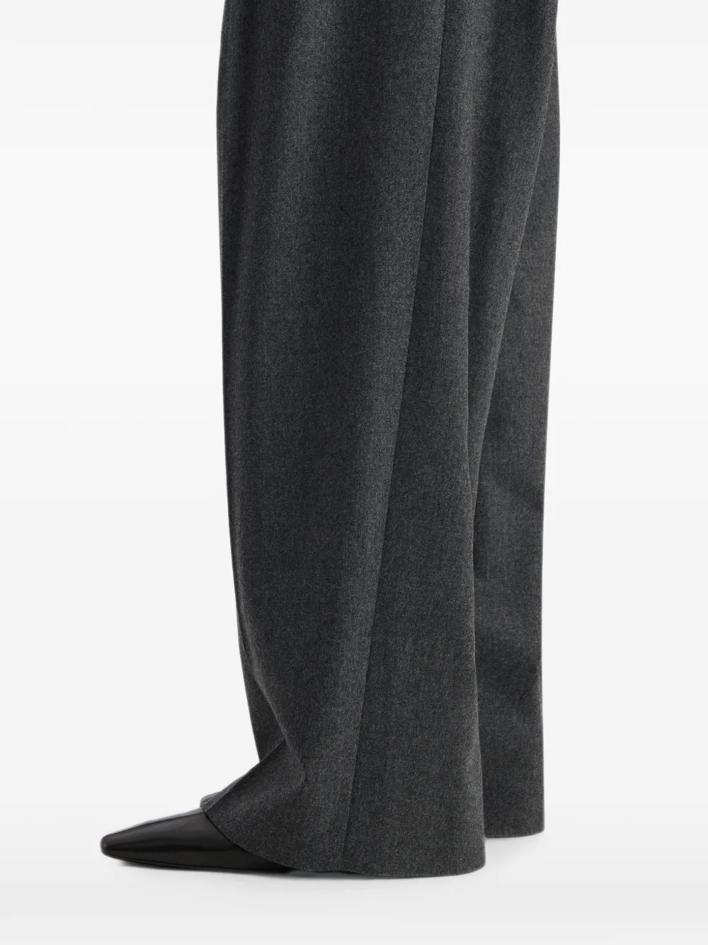 KHAITE Wollen straight broek Grijs