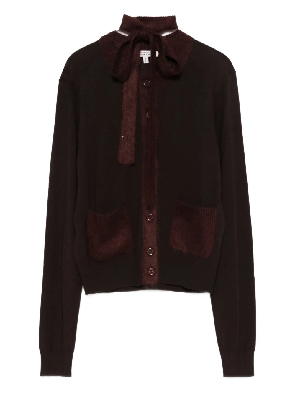 Dorothee Schumacher tie-neck cardigan | Brown | Image 1
