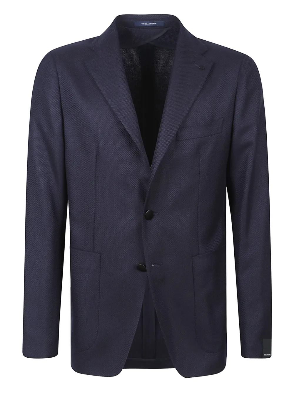 Tagliatore Single-breasted Wool Blazer In Blue