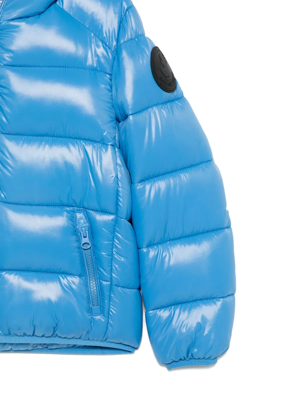 Save The Duck Hooded Puffer Jacket In Blue