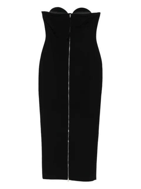 CHB CHRISTIAN BOARO zip-front strapless dress